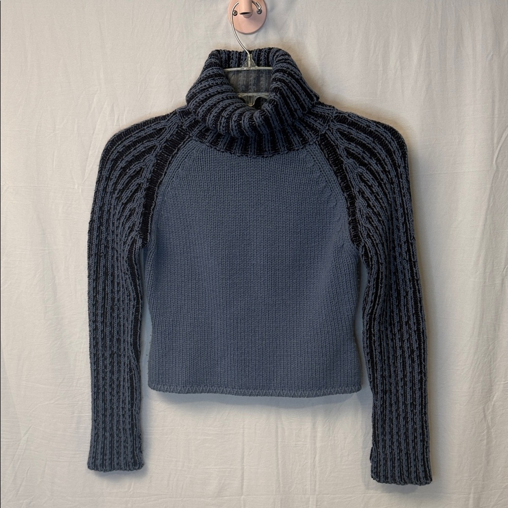 Women's Turtleneck Sweater - Blue
